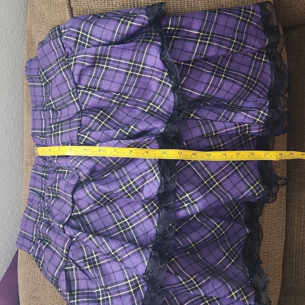 Purple school girl style skirt - Picture 4 of 4
